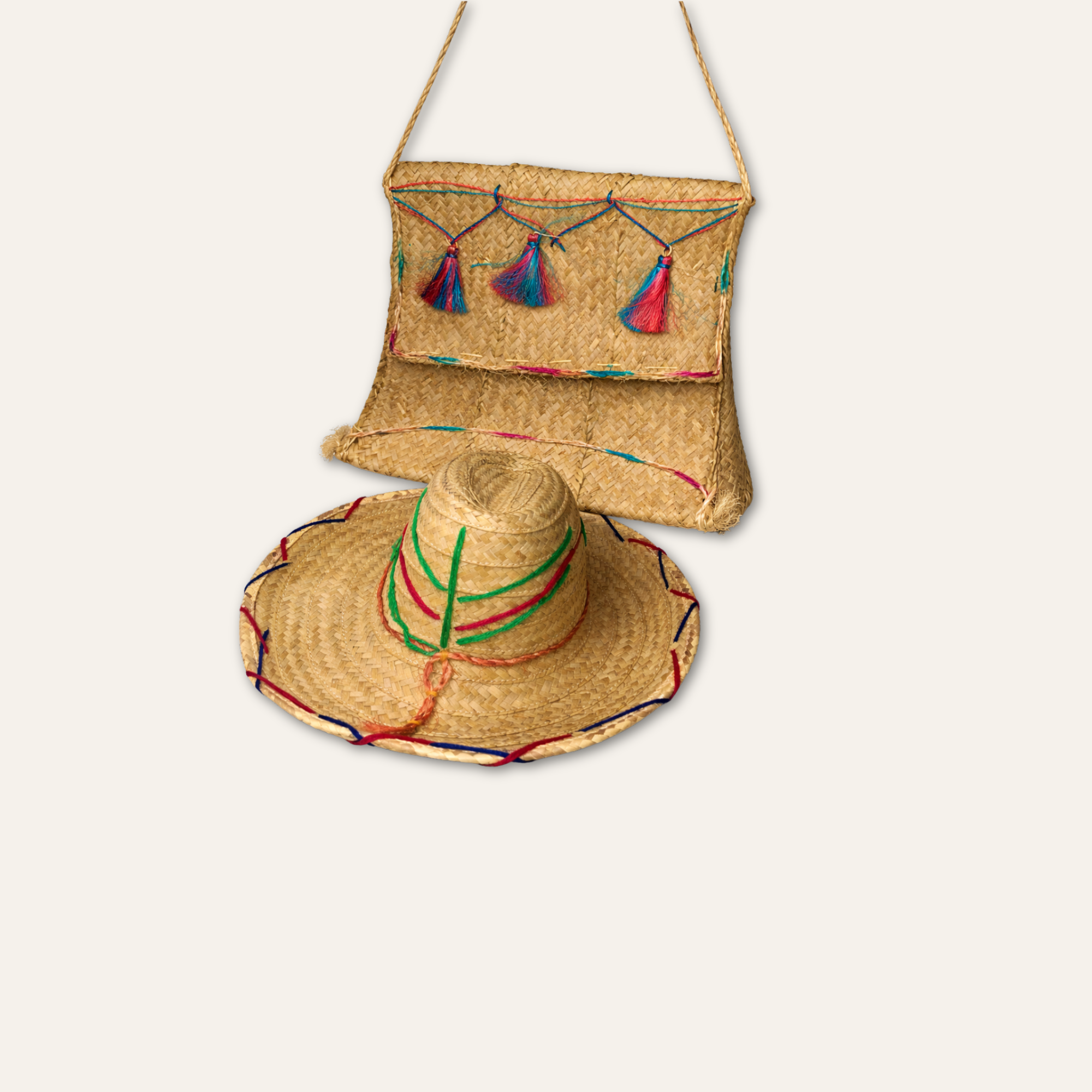 Zaka Woven Bag & Hat Set